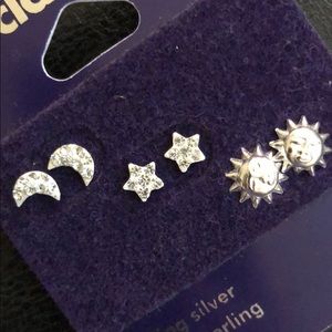 NWT Sterling Silver 3 pairs of earrings